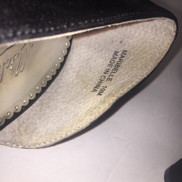 DAVID'S bridal michaelangelo black bow heels 10 - Picture 4 of 4